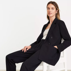 LOFT Versa Seasonless Stretch Double Breasted Blazer