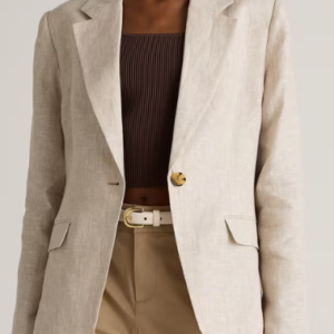 100% European Linen Structured Blazer
